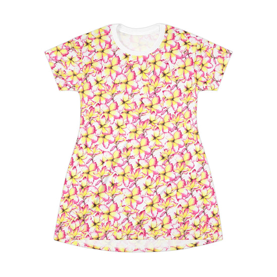 Plumeria Flower Skater Girl Dress