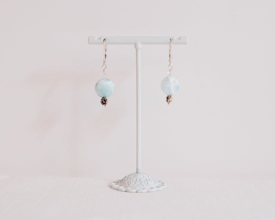 Larimar & Sterling Silver Earrings