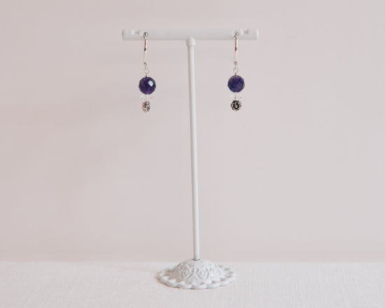 Amethyst & Swarovski Crystal Earrings