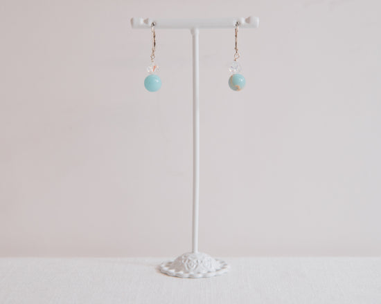 Jasper & Swarovski Crystal Earrings