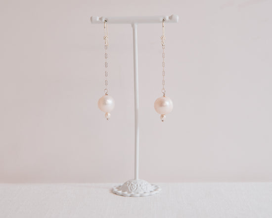 Fresh Water Pearl Drops & Agate Earrings