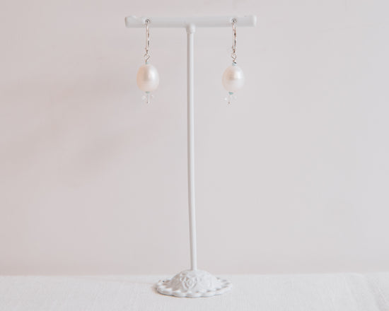 Fresh Water Pearl & Swarovski Crystal Earrings