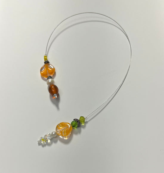 Pearl & Sea Glass Beaded Bookmark