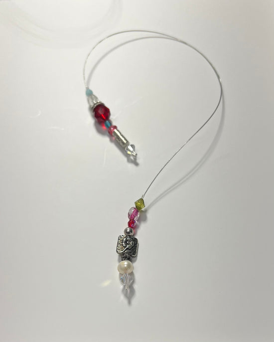 Pearl & Ruby Beaded Bookmark