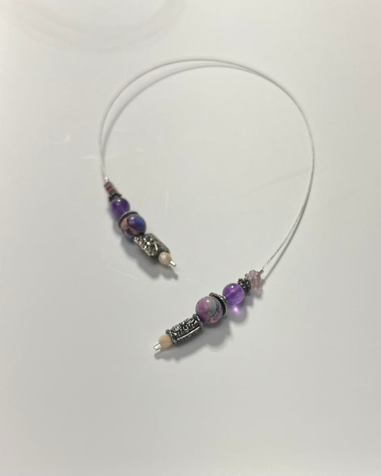 Jasper & Amethyst Beaded Bookmark