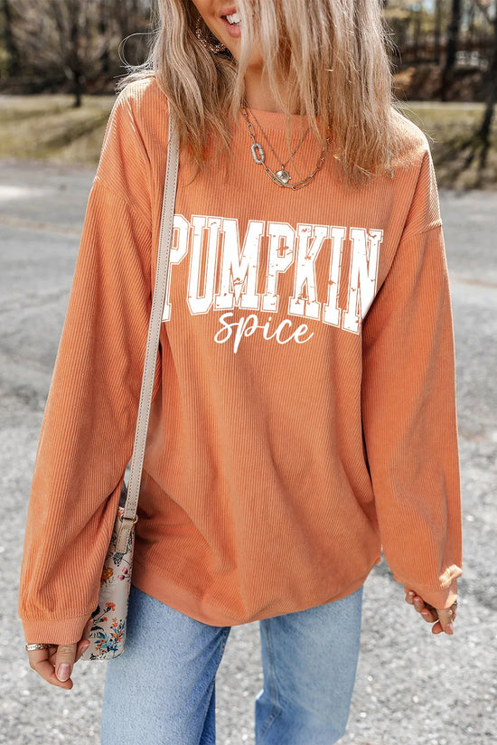 Pumpkin Spice Graphic Sweatshirt – Cozy Fall Fashion Essential